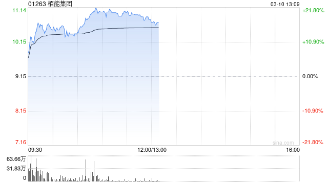 栢能集团早盘大涨超20% 2024年全年纯利同比增长331%